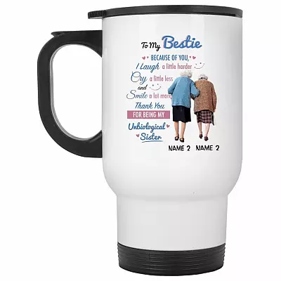 14 oz. White Travel Mug