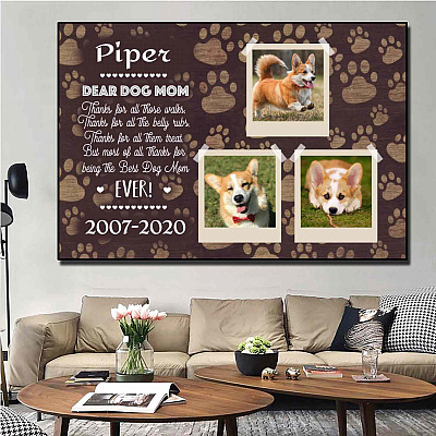 Alternative view of Custom Photo Dog Mom Memorial Gallery Wrapped Framed Canvas Prints - Unframed Poster - Home Decor Wall Art