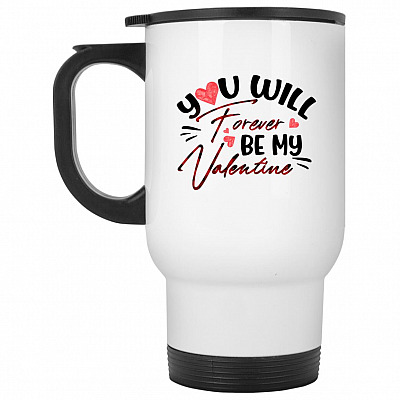 14 oz. White Travel Mug
