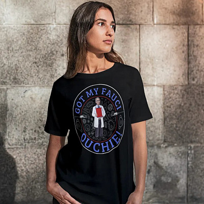 Alternative view of I Got My Fauci Ouchie Vaccine T-Shirt