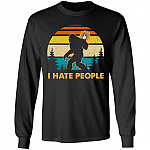People Hoodie, Black, Long Sleeve