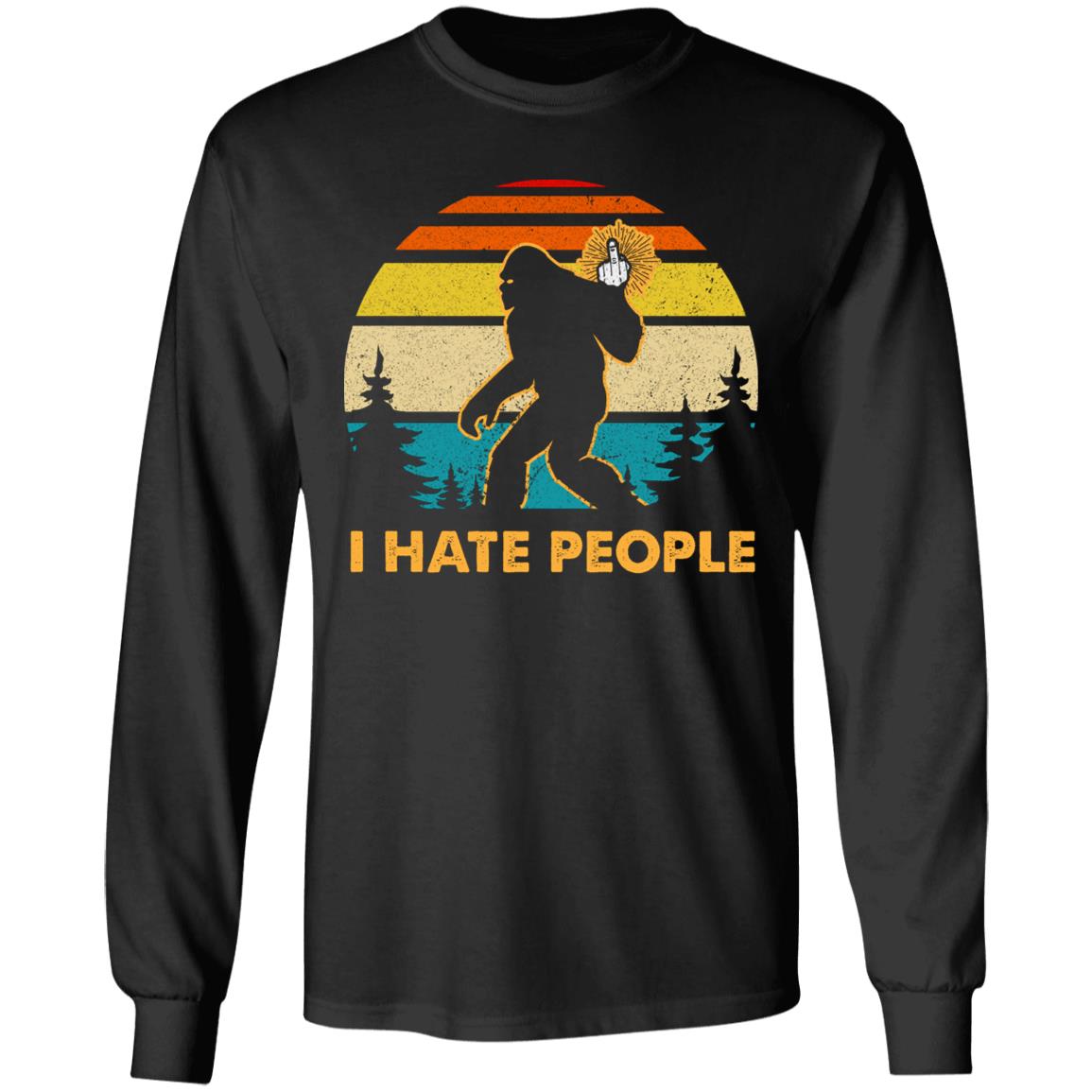 People Hoodie, Black, Long Sleeve