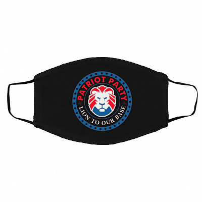 patriot mask, Black, Cloth Face Cover – Medium/Large