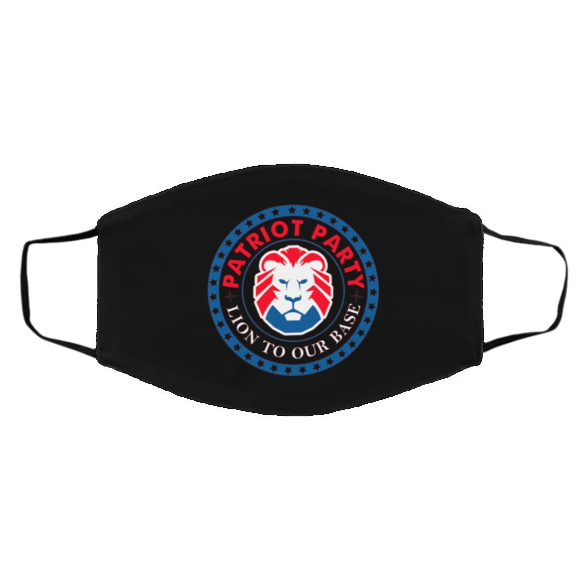 patriot mask, Black, Cloth Face Cover – Medium/Large