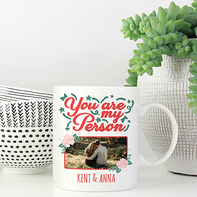 Alternative view of Personalized Photo You Are My Person Personalised Valentines Gifts Ceramic Coffee Mug - Water Bottle