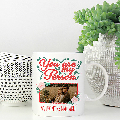 Personalized Photo You Are My Person Personalised Valentines Gifts Ceramic Coffee Mug - Water Bottle