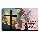 I Only Kneel For One Man And He Died On The Cross Gallery Wrapped Framed Canvas Prints - Unframed Poster, White, 0.75'' Framed Canvas