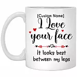 Personalized I Love, White, 11 oz. White Mug