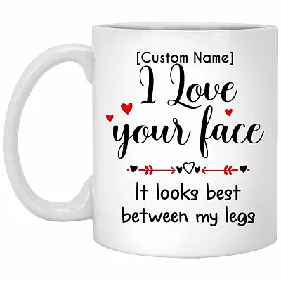 Personalized I Love, White, 11 oz. White Mug