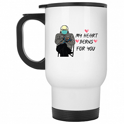 14 oz. White Travel Mug