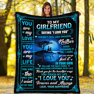 From Boyfriend To My Girlfriend Saying I Love You Doesn't Feel Like Enough Fleece Blanket - Mink Sherpa Blanket