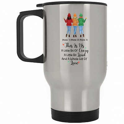 14 oz. Silver Travel Mug