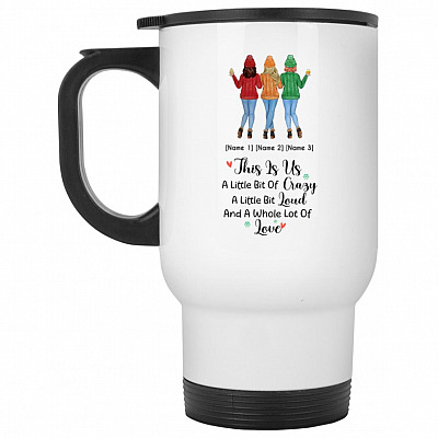 14 oz. White Travel Mug