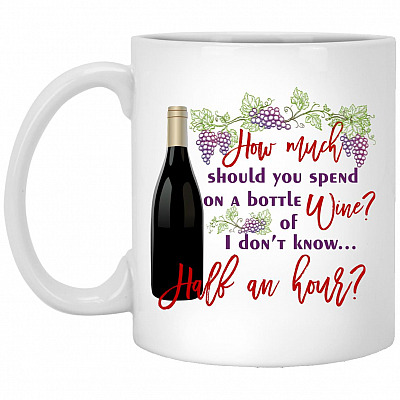 How Much Should You Spend, White, 11 oz. White Mug