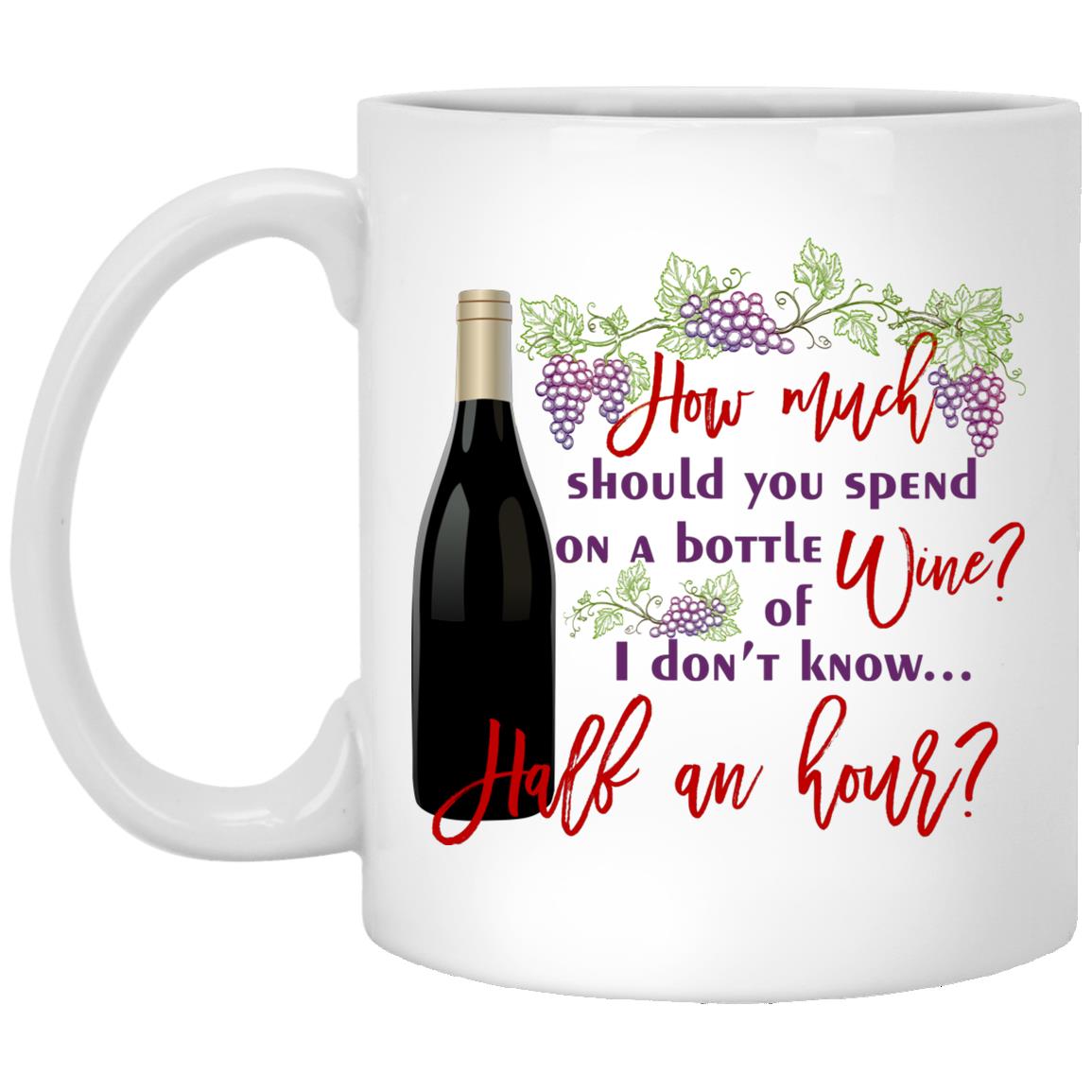 How Much Should You Spend, White, 11 oz. White Mug