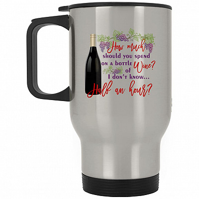 14 oz. Silver Travel Mug