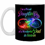 Daughter Dad Mug, Black, 11 oz. White Mug