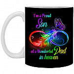 Son Dad Mug, Black, 11 oz. White Mug