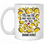 Personalized Taco, White, 11 oz. White Mug