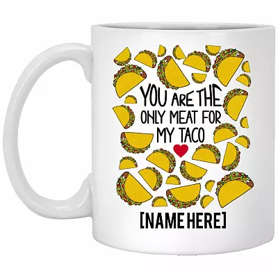 Personalized Taco, White, 11 oz. White Mug