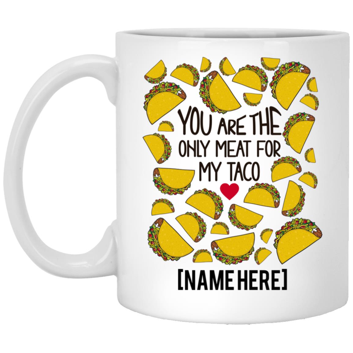 Personalized Taco, White, 11 oz. White Mug