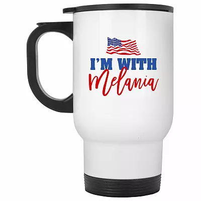 14 oz. White Travel Mug