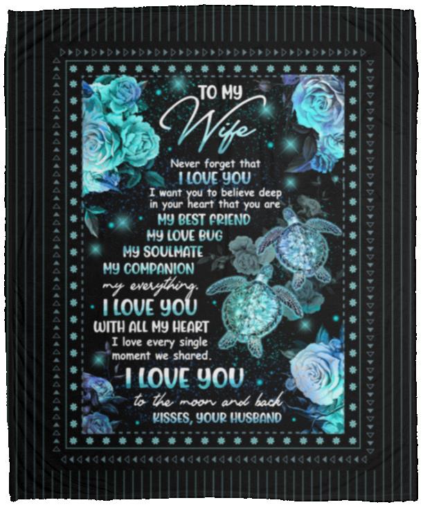 Turtle Blanket, White, Cozy Plush Fleece Blanket - 50x60