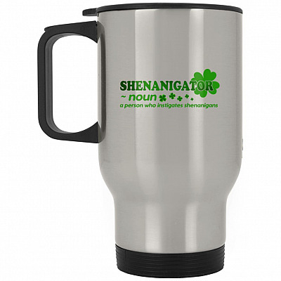 14 oz. Silver Travel Mug