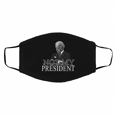 Not My President, Black, Cloth Face Cover – Medium/Large