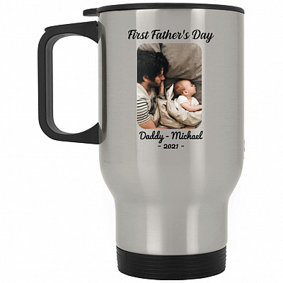 14 oz. Silver Travel Mug