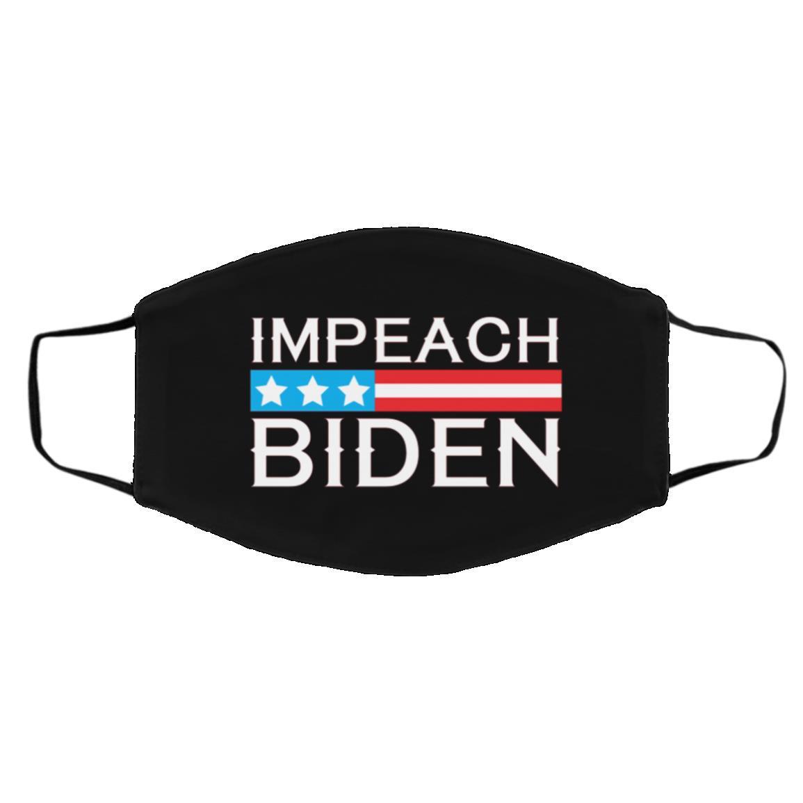 Impeach Biden, Black, Cloth Face Cover – Medium/Large