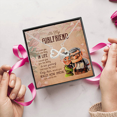 Alternative view of Old Couple to My Girfriend If I Could Give You One Thing in Life Infinity Heart Necklace Gifts