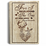 I Have Found The One My Soul Loves Gallery Wrapped Framed Canvas Prints-Unframed Poster-Home Decor Wall Art, White, 0.75'' Framed Canvas