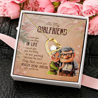 Old Couple to My Girfriend If I Could Give You One Thing in Life Forever Love Necklace Gifts