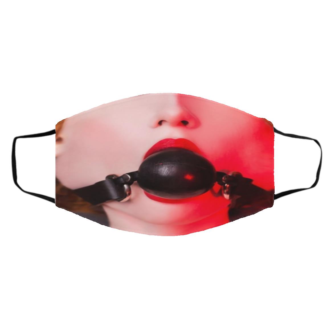 Ball Gag mask, White, Cloth Face Cover – Medium/Large Ball Gag mask, White, Cloth Face Cover – Medium/Large