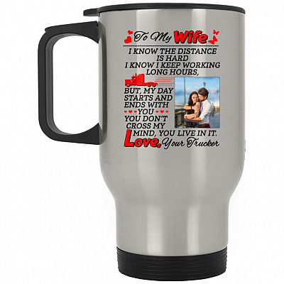 14 oz. Silver Travel Mug