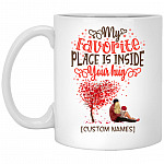 Personalized My Favorite Place Mug, White, 11 oz. White Mug