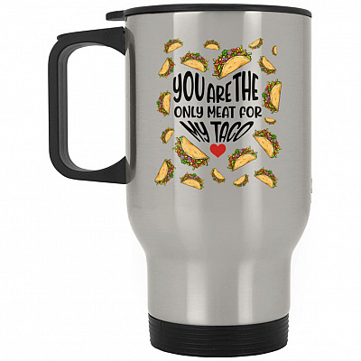 14 oz. Silver Travel Mug