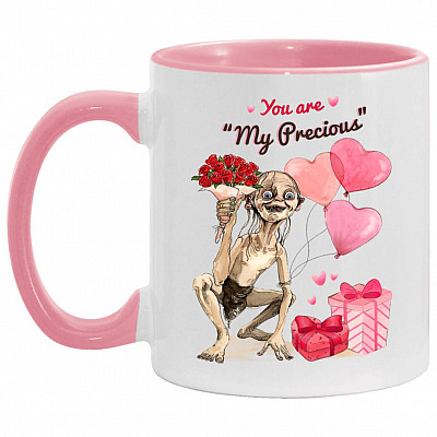 You're My Precious Valentine Accent Mug, White/Pink, 11 oz. Accent Mug