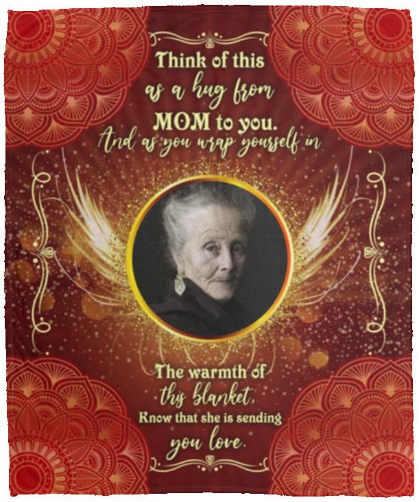 Personalized Photo Blanket, White, Cozy Plush Fleece Blanket - 50x60