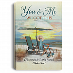 Personalized You And Me We Got This Beach Sunset Gallery Wrapped Framed Canvas Prints - Unframed Poster, White, 0.75'' Framed Canvas