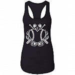 Vintage Baseball Mom, Black, Ladies Racerback Tank Vintage Baseball Mom, Black, Ladies Racerback Tank
