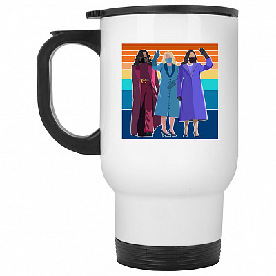 14 oz. White Travel Mug