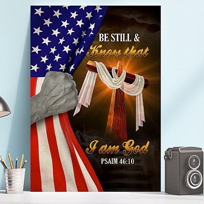 Alternative view of Be Still And Know That I Am God Psaim 46 10 Bible Verse Framed Canvas Prints - Unframed Poster