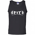 Fit Fuck I'm Tired Funny Saying, Black, Unisex Tank Top