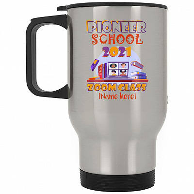 14 oz. Silver Travel Mug