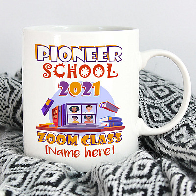 Alternative view of Personalized Pioneer School 2021 Zoom Class Ceramic Coffee Mug - Water Bottle - Beer Stein