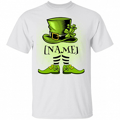 Personalized Leprechaun Youth Tee - St Patrick's Day Gift Baby Outfit, White, Youth T-Shirt