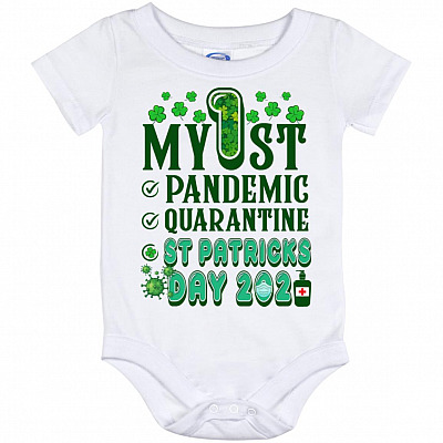 st patricks baby, White, Baby Onesie - 12 Month