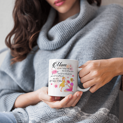 Alternative view of I Love You Mom Thank You for Everything Happy Mothers Day Gifts Ceramic Coffee Mug - Water Bottle